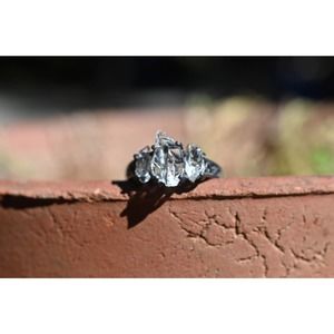 Alternative diamond engagement ring,  raw stone rings, size 3 4 5 6 7 8 …